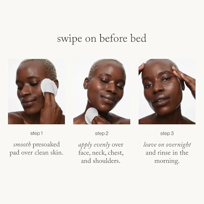 Goop BEAUTY 15% GLYCOLIC ACID OVERNIGHT PEEL | EXFOLIATING PADS INSPIRED BY A PROFESSIONAL CHEMICAL PEEL | 12 PACK - Image 4